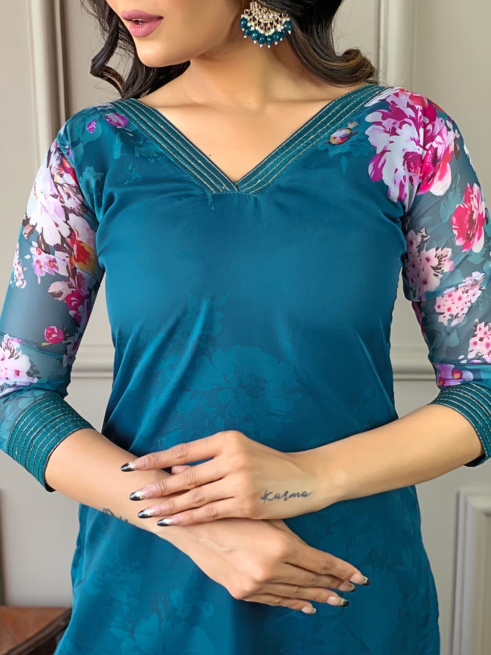 KF 221 Kalaai Printed Embroidery Kurti With Bottom Dupatta Wholesale Price In Surat